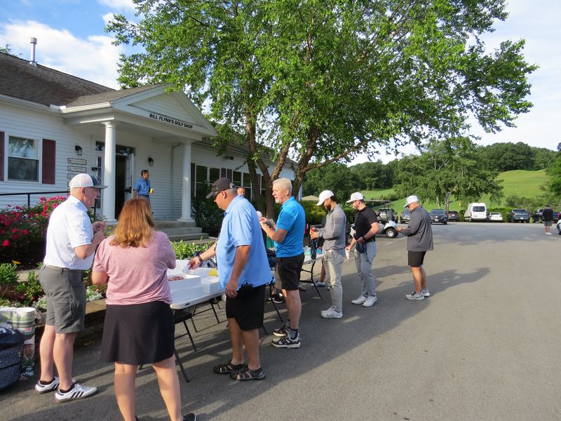 Registration and check-in outside the clubhouse