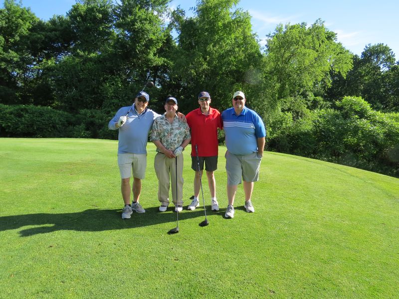 A foursome on the tee