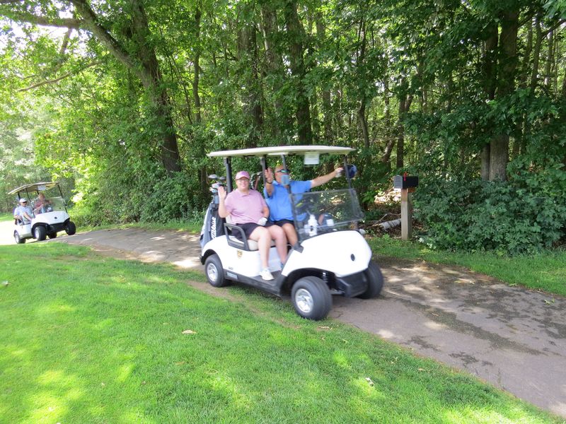 Riding out to the next hole
